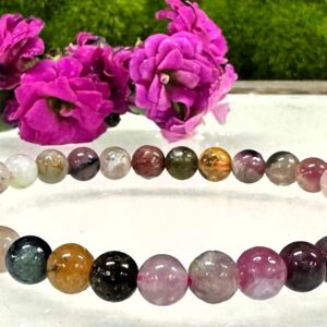Watermelon Tourmaline Crystal Healing Bracelet